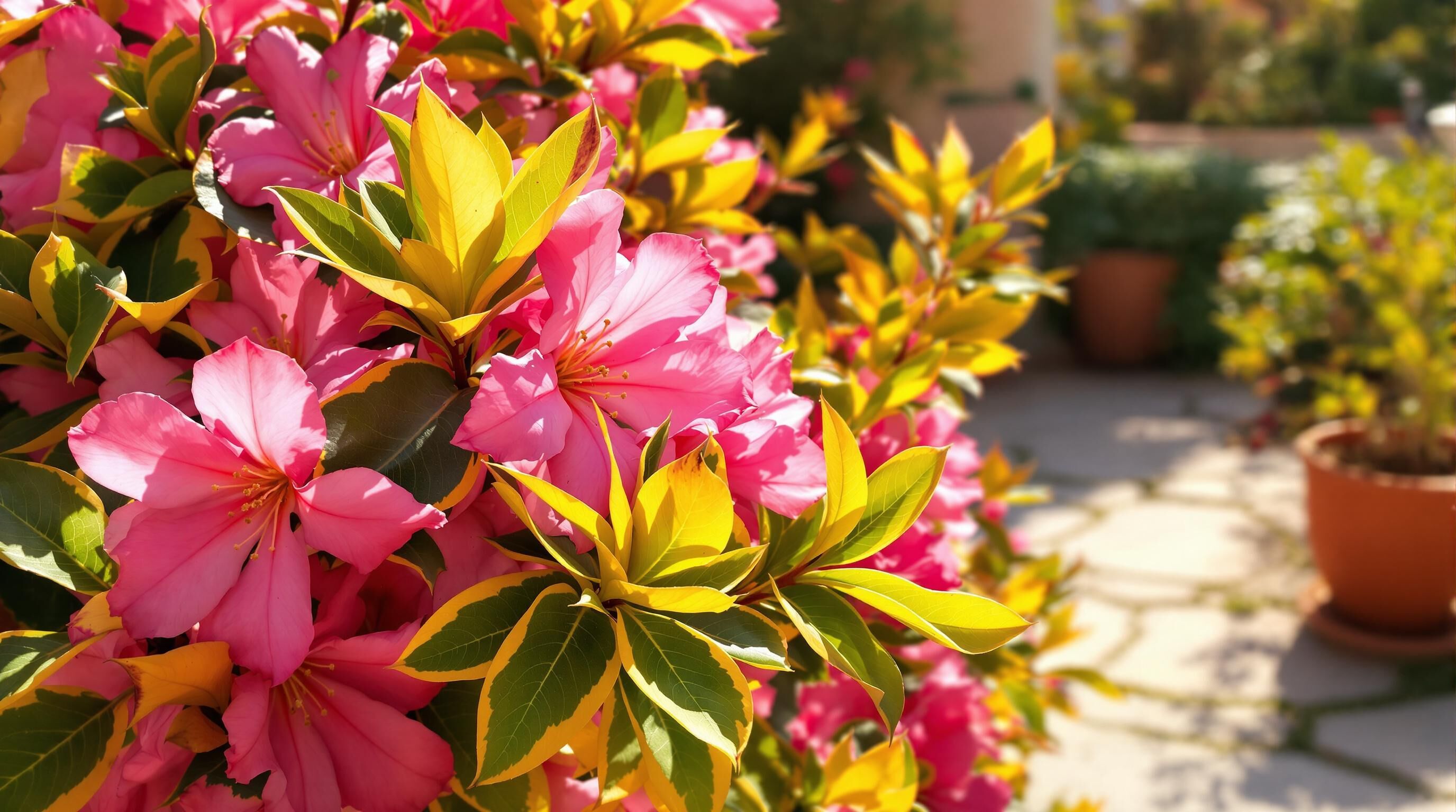 feuille jaune sur mon laurier rose