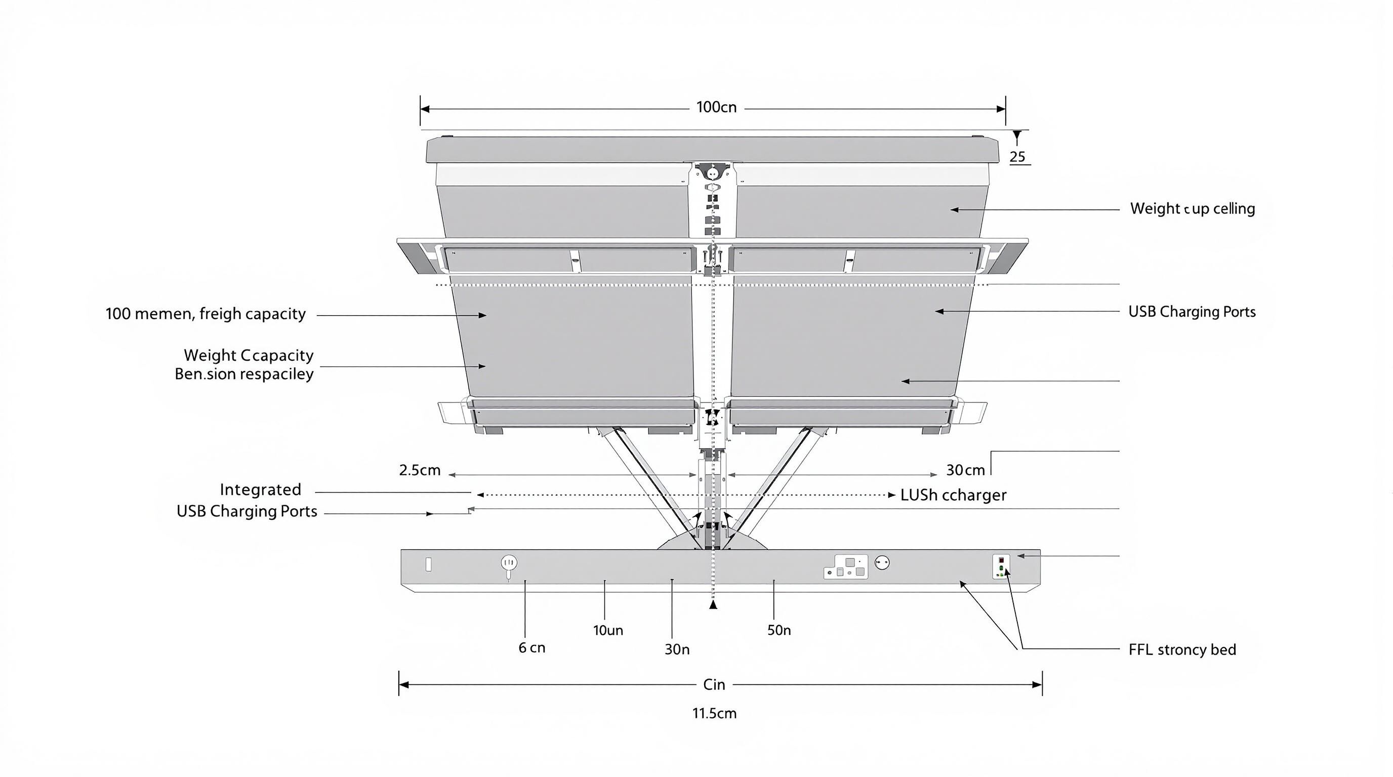 mécanisme lit escamotable plafond