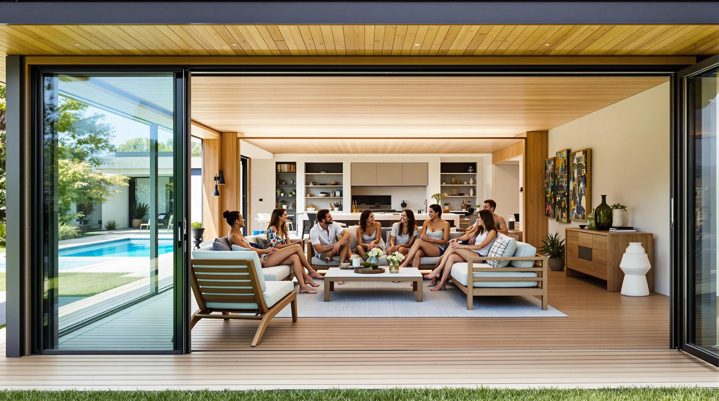 pool house piscine avec bar