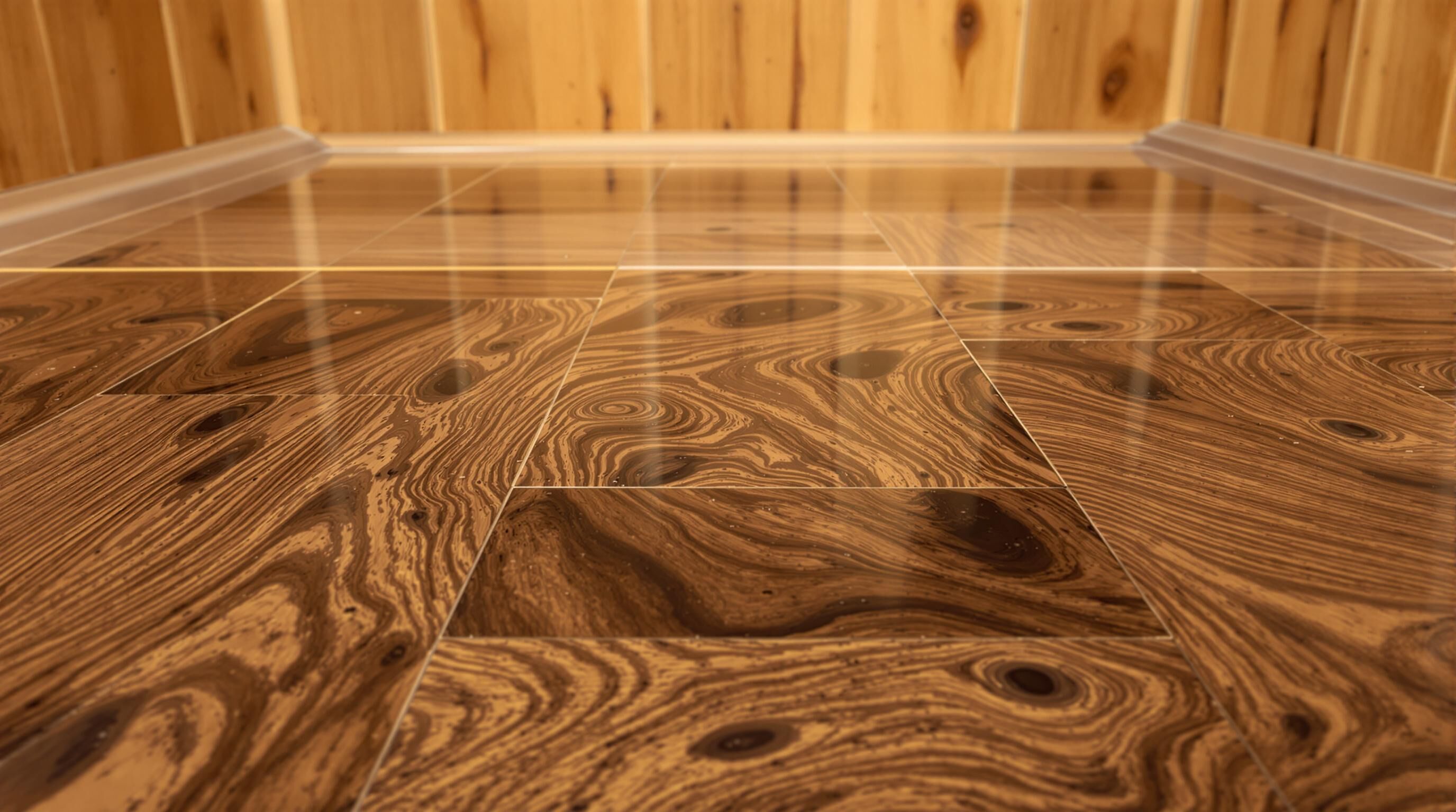 parquet salle de bain teck