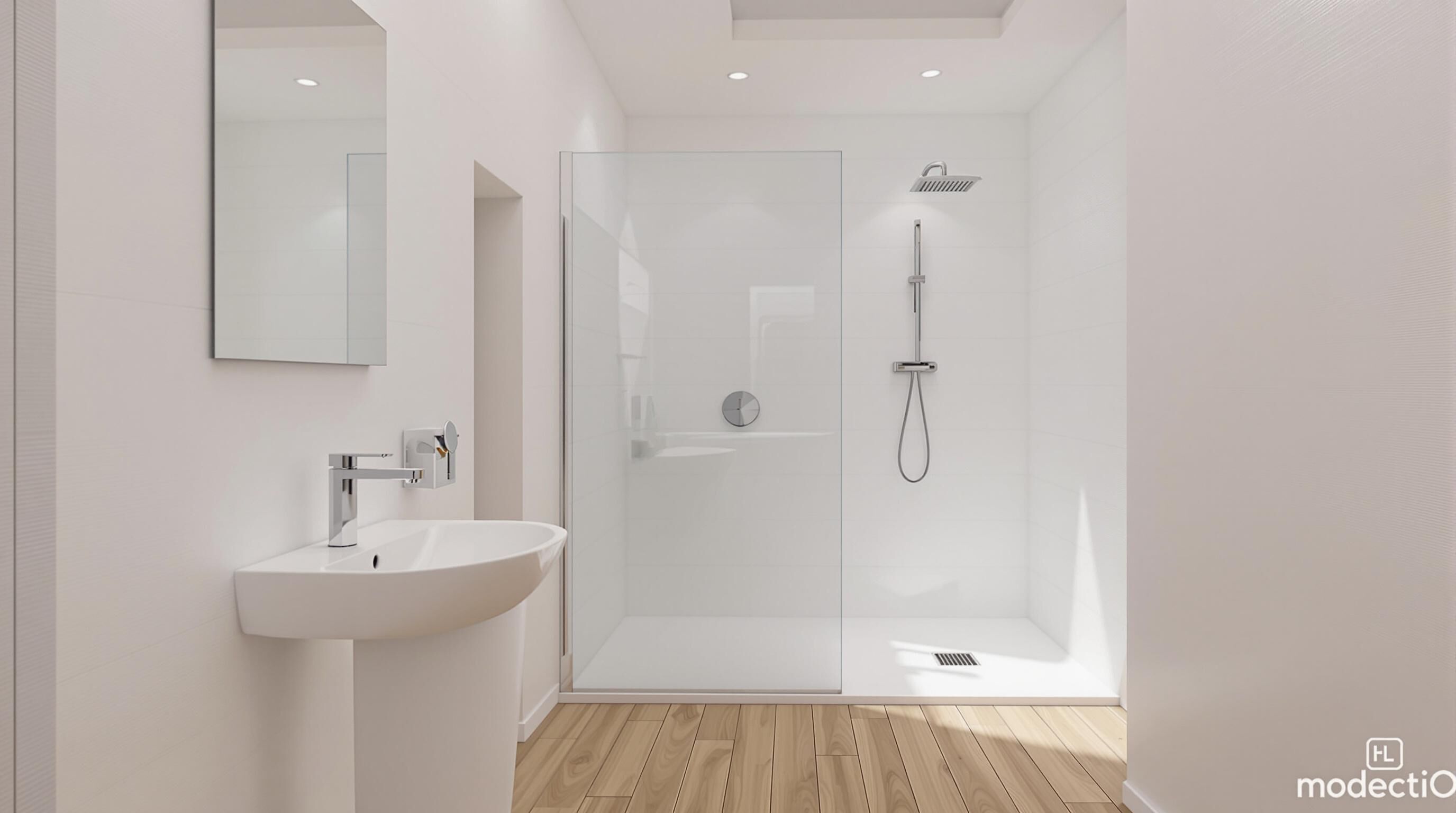 parquet salle de bain stratifié