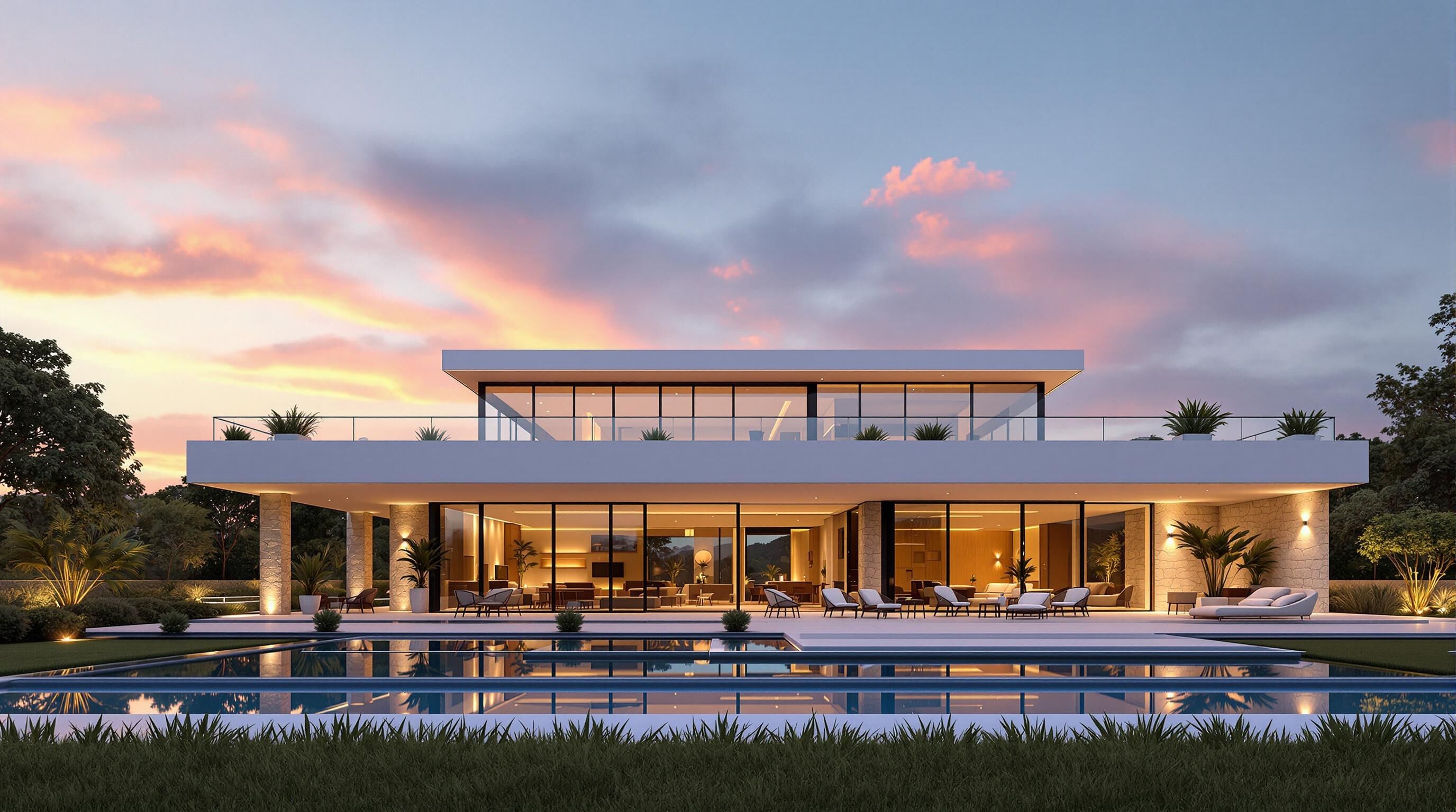 maison toit plat moderne